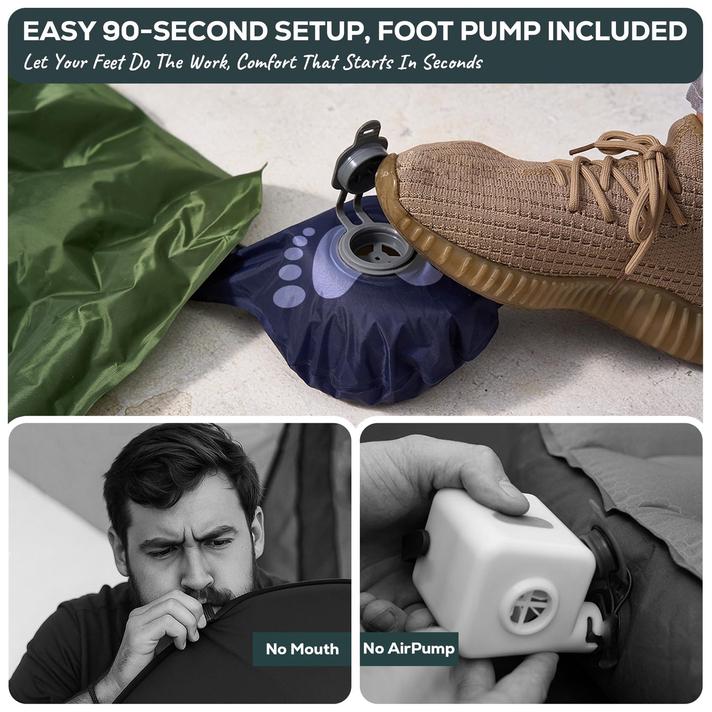 Gear Doctors® Ether 17.5oz Ultralight Camping Sleeping Pad – Backpacking Air Mattress – Camping