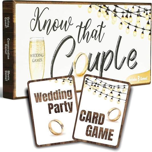 Know That Couple - Bridal Shower & Engagement Party Game 3-in-1 Wedding Celebration Game Fun Storytelling, Music Challenge & Who Knows The Couple Best? Perfect for Bachelorette & Wedding Party Guest