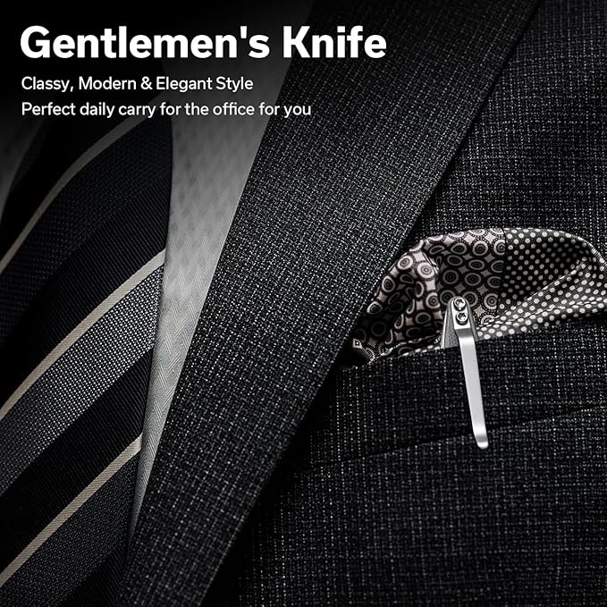 SENCUT Small Pocket Knife for Men, Front Flipper knife for EDC, Jubil Folding Knives with 2.95 inches D2 blade, G10 Handle with Liner Lock, Slim Gentleman?™s knives for Gift (Gray)