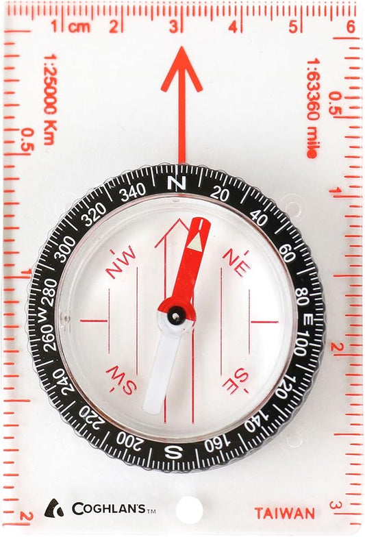 Coghlan’s Outdoor Compasses – Lightweight, Durable Navigation Tools for Hiking, Camping, Orienteering & Survival with Map, Wrist, Lensatic, LED, and Carabiner Options
