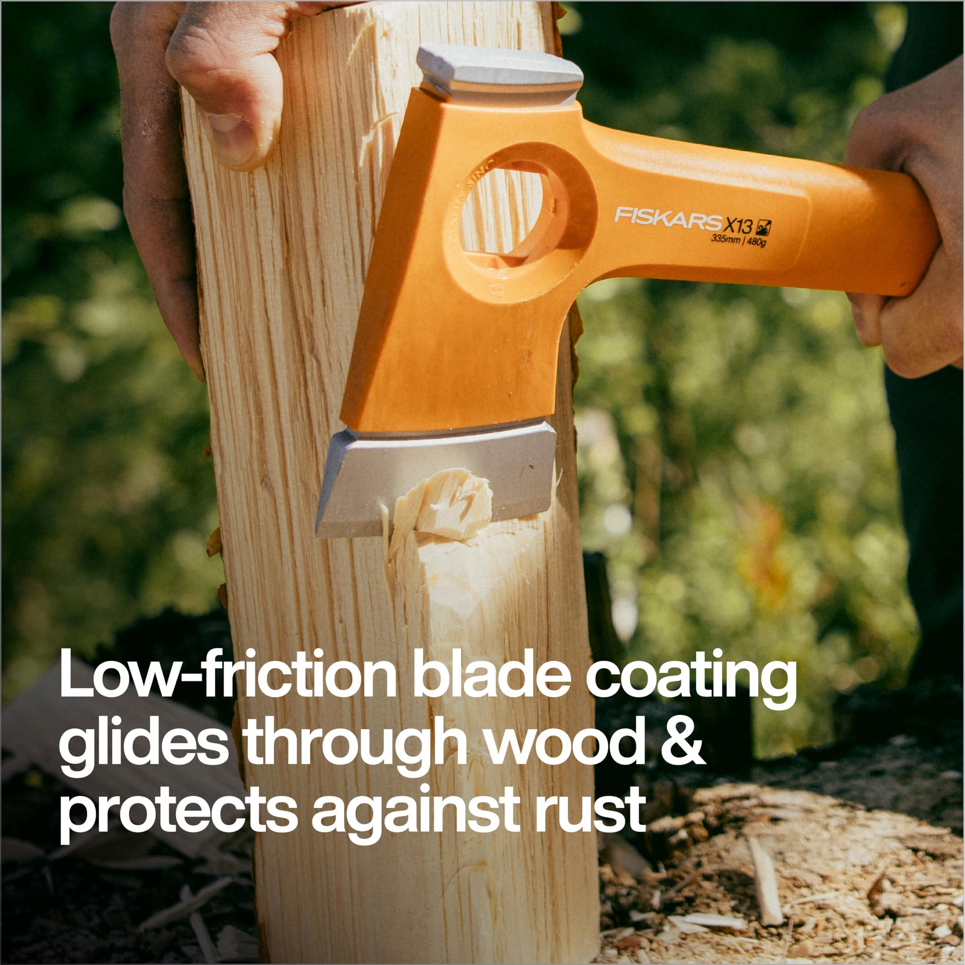 Fiskars X13 Ultralight Hiking Axe 13", Camping Hatchet, Forged Steel Blade