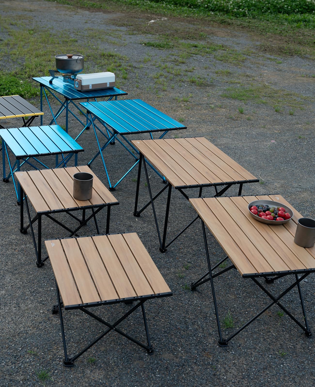 iClimb Ultralight Compact Camping Folding Table (Nature- S)