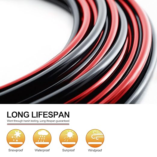 iGreely 10 Gauge Wire Tinned Copper Tray Cable - Connect Charge Controller and Battery for Solar Panel MPPT RV Automotive Marine Boat 5FT 10AWG