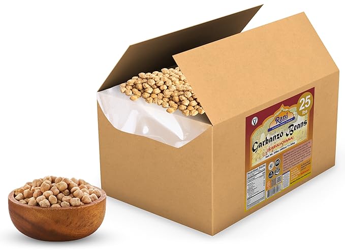 Rani Garbanzo Beans (Kabuli Chana) 400oz (25lbs) 11.36kg Bulk Box ~ All Natural | Vegan | Gluten Friendly | NON-GMO | Indian Origin