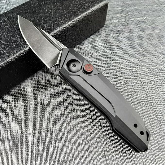 Mini Pocket Folding Knife 1.81 Inch Drop Point Blade Aluminum Handle Box Opener,Camping EDC Tool