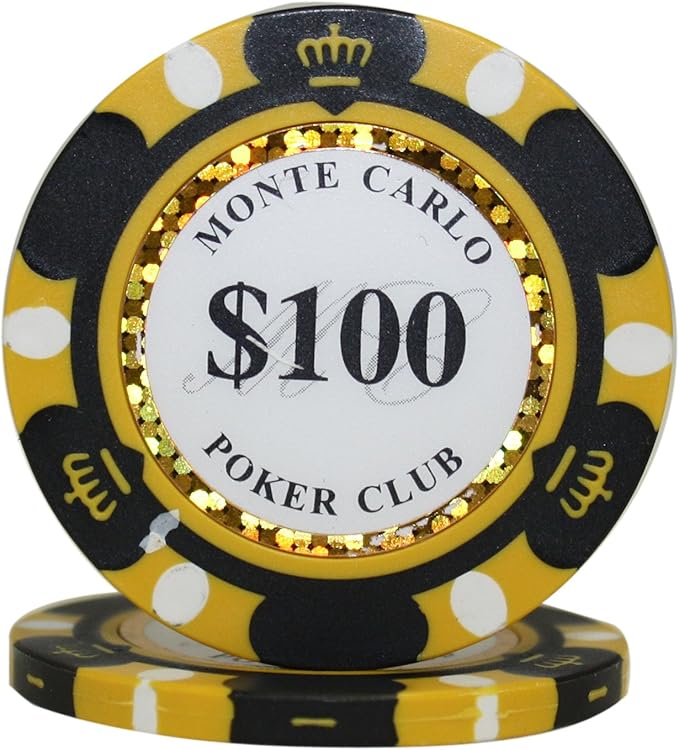 1000 pcs 14g Monte Carlo Poker Club Poker Chips Set with Aluminum Case Custom Build