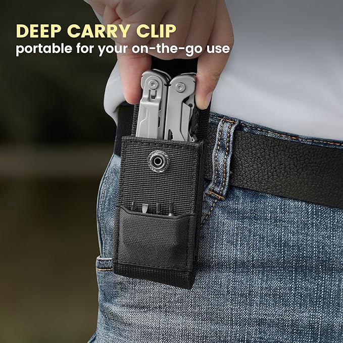 Multitool, 29-in-1 Stainless Steel Multi Tool Pliers with Screwdriver Sleeve, Damascus Pocket Knife, Nylon Sheath for Survival Camping, Hunting and Hiking