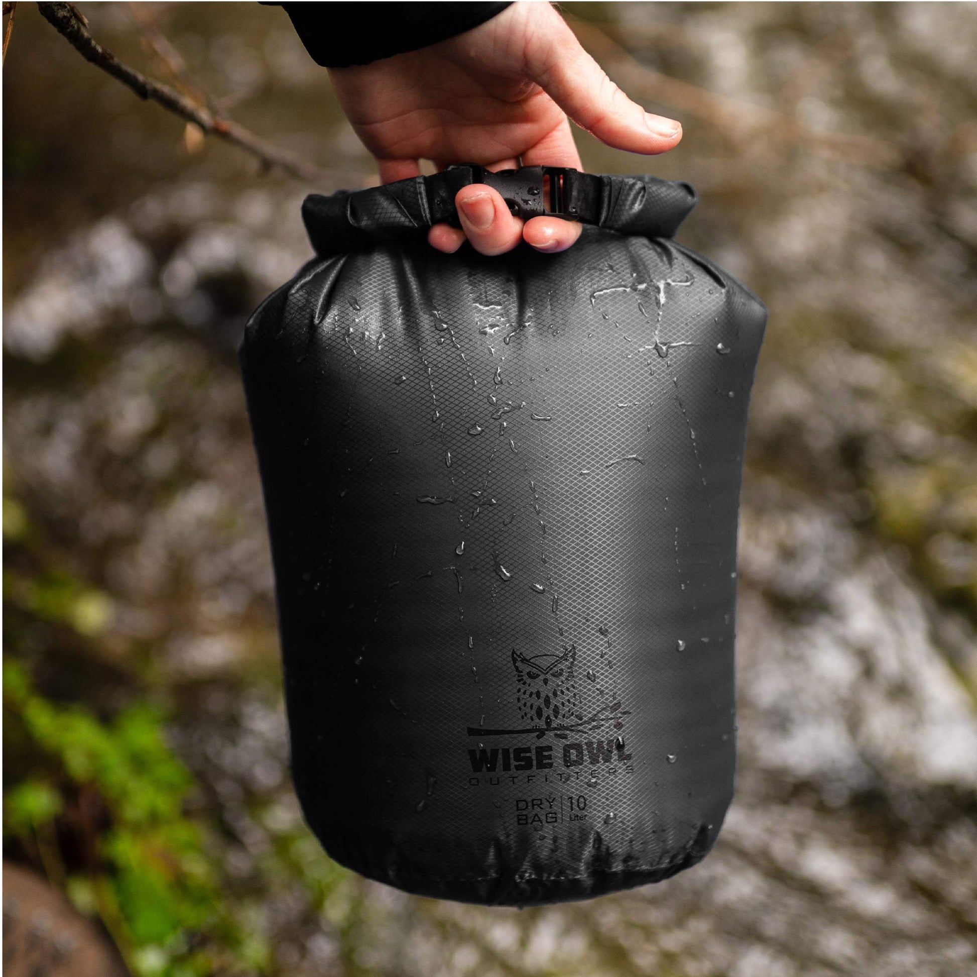 Wise Owl Outfitters Waterproof Dry Bag 3-Pack – Lightweight & Airtight 5L/10L/20L Small & Large Dry
