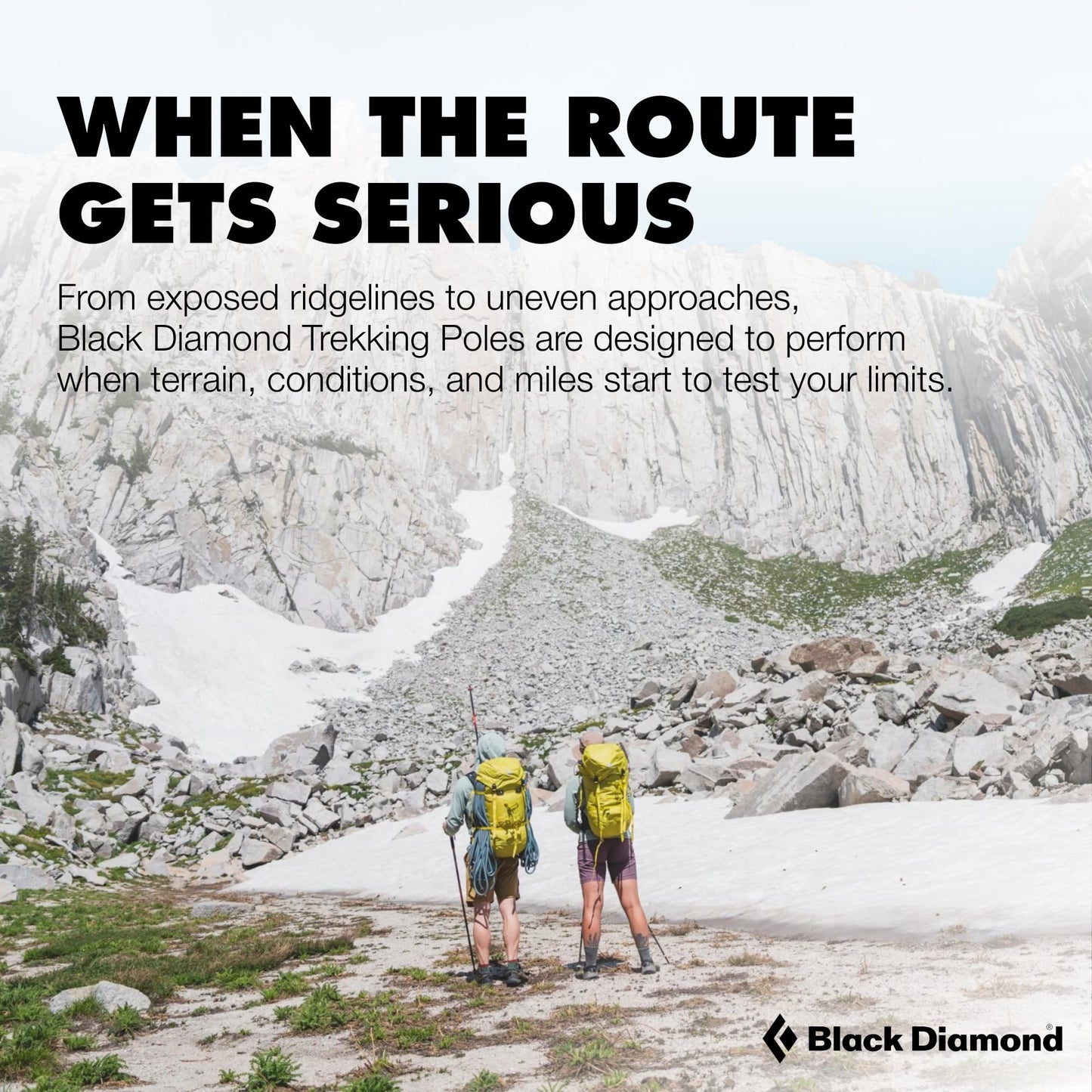 BLACK DIAMOND Trail Trekking Poles Aluminum (Pair), Granite