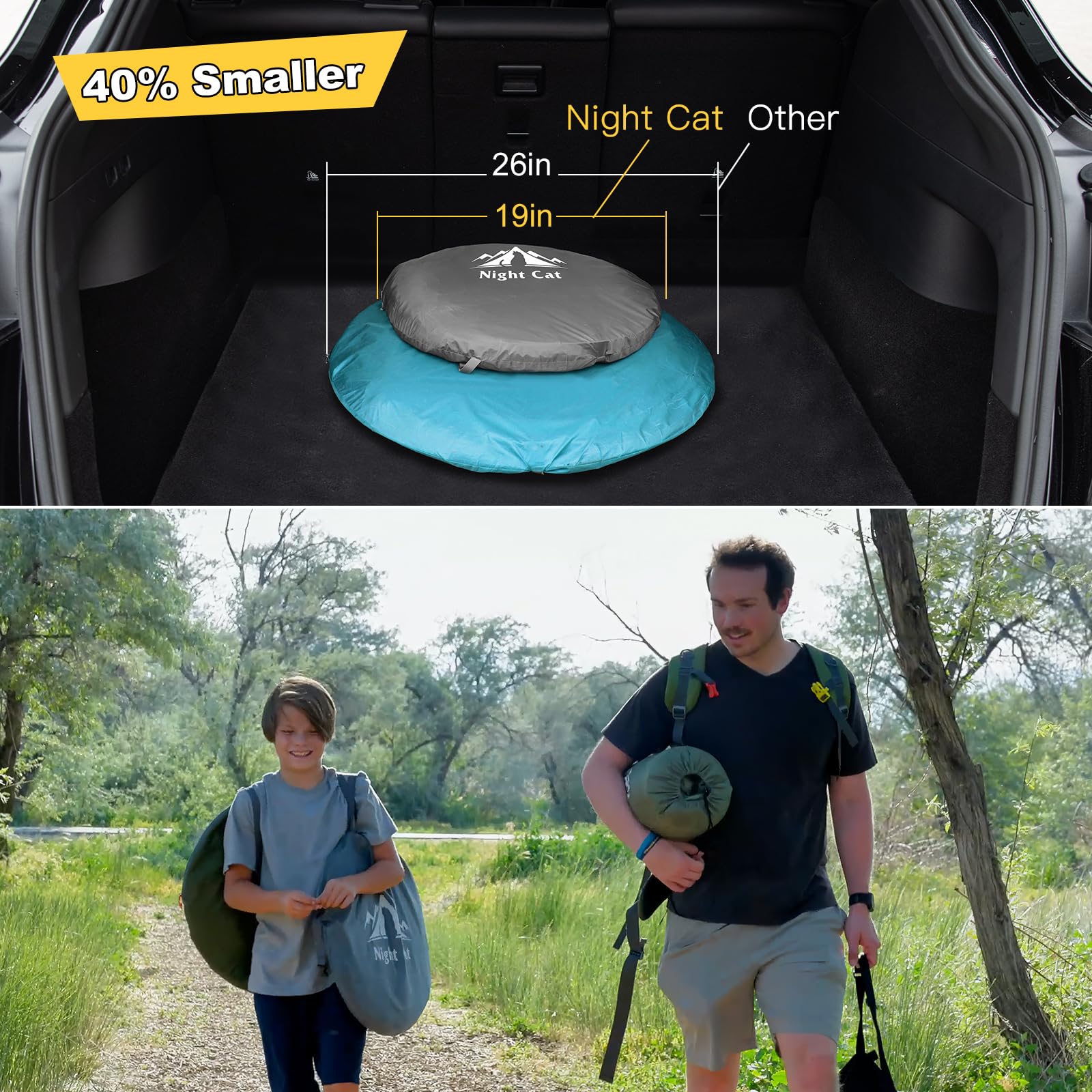 Night Cat Pop-up Mosquito Tent: 1 Person Camping Tent with Bug Screen Net Adults Fits for Camping