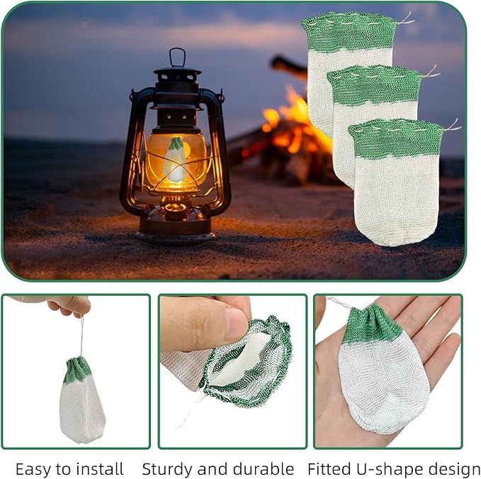 10 Pack U-Shaped Lantern Mantles,Propane Lantern Mantle,Upgrade Camping Lamp Mantle,Gas Lamp Mantles Perfect for Outdoor Camping Fueled Lighting