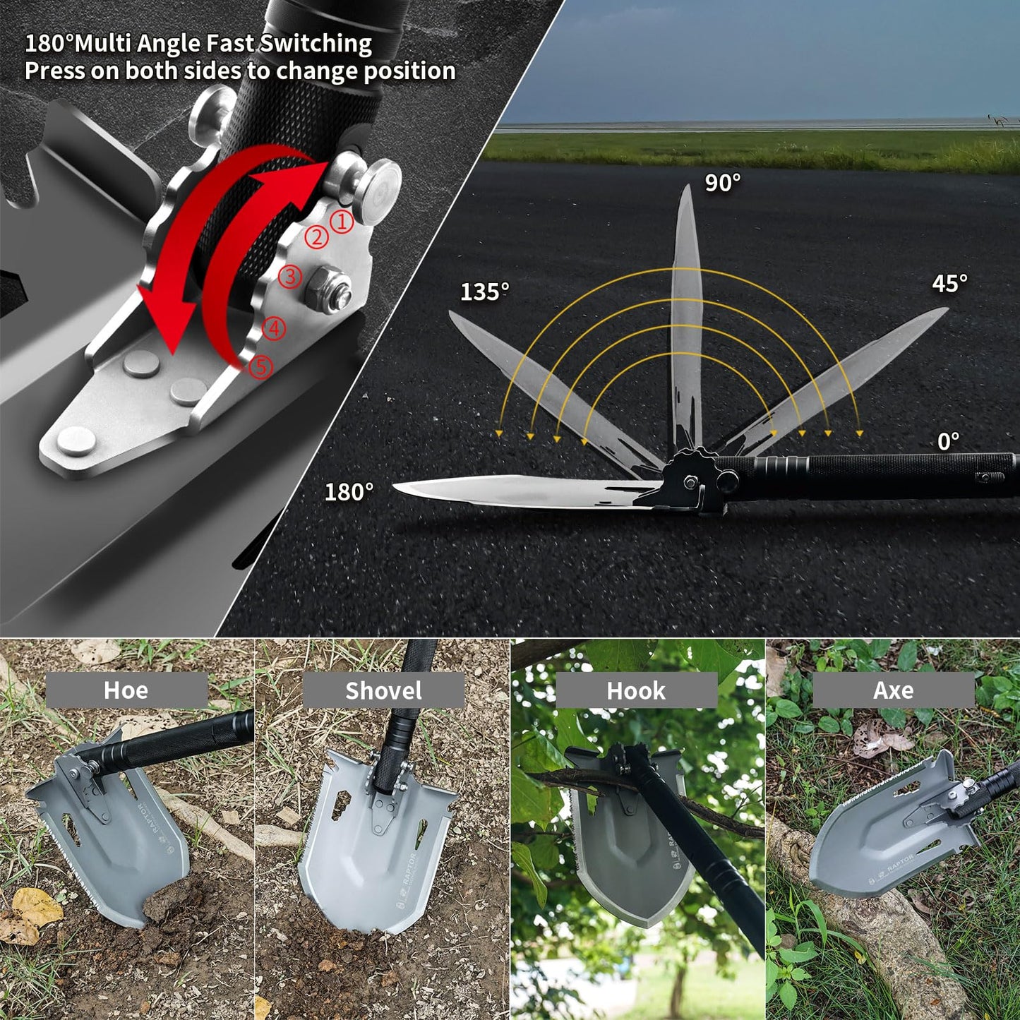 HX OUTDOORS Survival Tactical Shovel