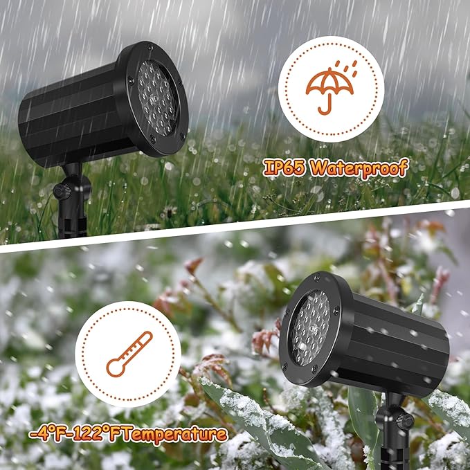 Halloween Projector Outdoor Lights, 18 Halloween Pattens LED Halloween Window Projector, Waterproof Holiday Projector Lights for Bedroom, Spotlight Landscape Decorations for Patio Garden