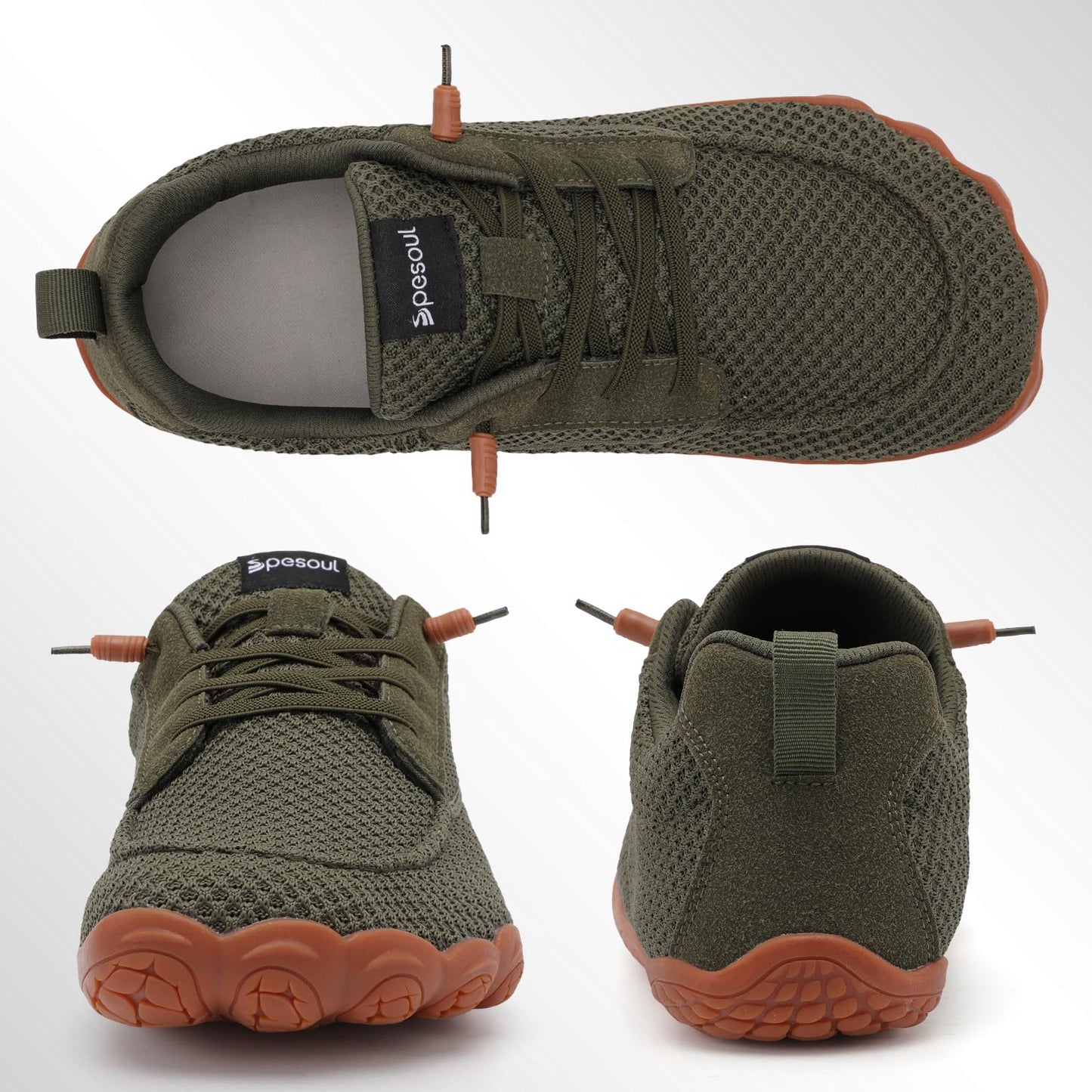 Spesoul Mens Barefoot Shoes Wide Hiking Shoes Zero Drop Minimalist Sneakers Lightweight Breathable