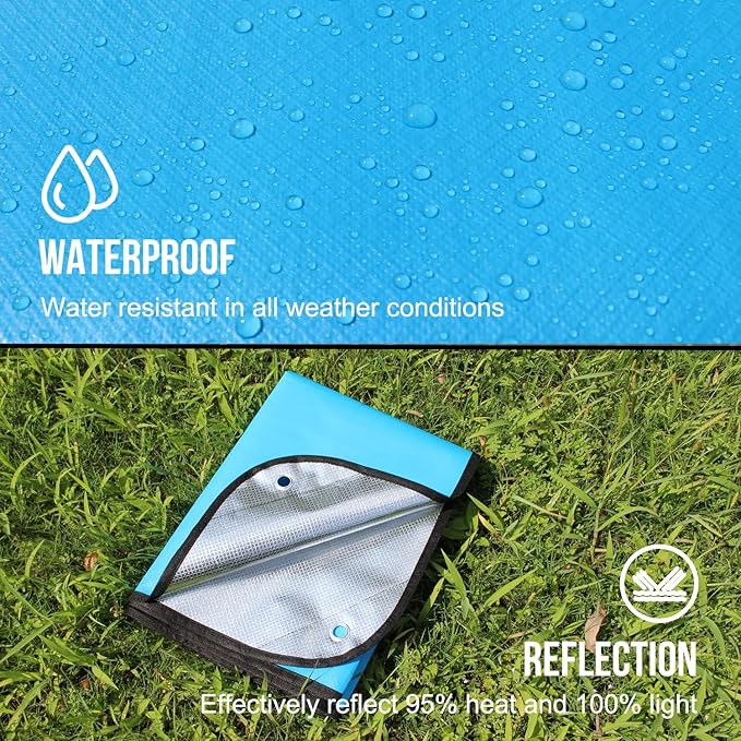 LYN Heavy Duty Emergency Blanket Survival Gear Waterproof Insulated Blanket Emergency Tarp for Camping, Hiking, Bushcraft