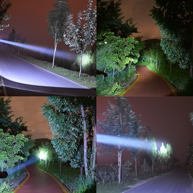 Heavy Duty Flashlight ??Bright Rechargeable Searchlight with 2 Modes ??Led Spotlight Handle ??Easy to Use ??Built-in Rechargeable Battery