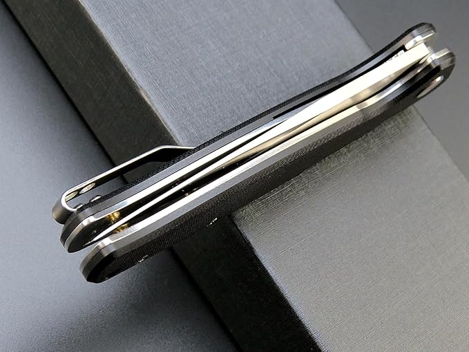 Eafengrow EF240 Folding Knife D2 Steel Blade G10 Handle EDC Tool Pocket Knives for Outdoor Working Camping (black)