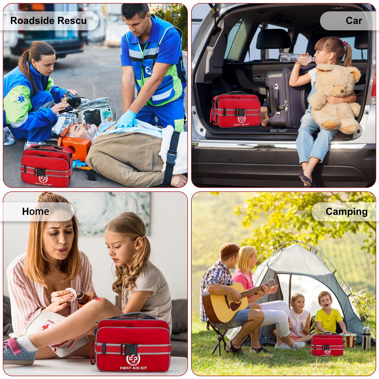Gevoke Professional 500 Piece Emergency First Aid Kit for Home, Car