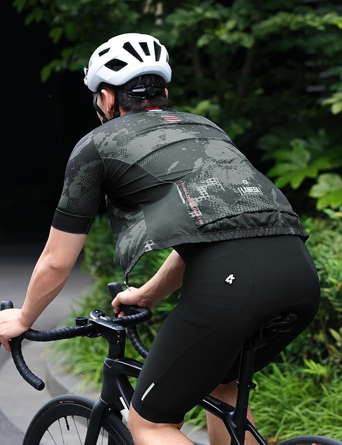 LAMEDA Men's Cycling Jersey Breathable Lightweight Bike Jersey Short Sleeve Quick Dry Moisture Wicking Biking Shirts