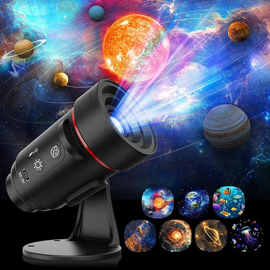 Mini Galaxy Projector - USB Space Light Projection Wall Lamps, Planetarium Night Sky Projection for Wall Lights, Bedroom, Living Room