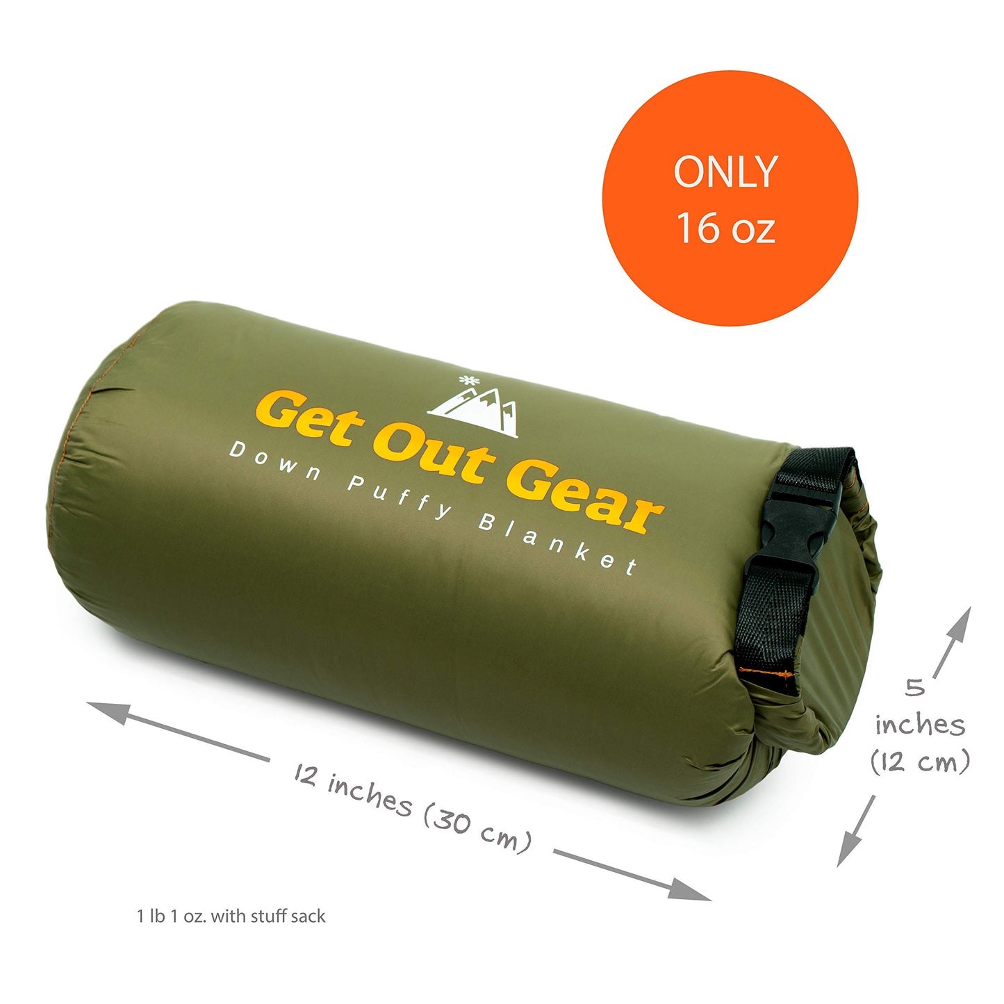 Get Out Gear Down Camping Blanket - Outdoor Lightweight Packable 650 Fill Power Down Blanket