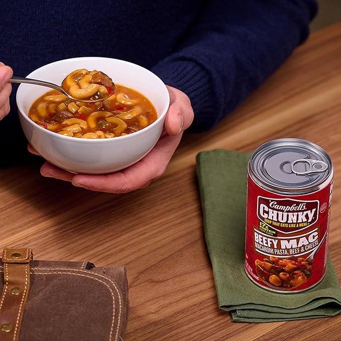 Campbell?™s Chunky Beefy Mac Soup, 18.8 oz Can (12 Pack)