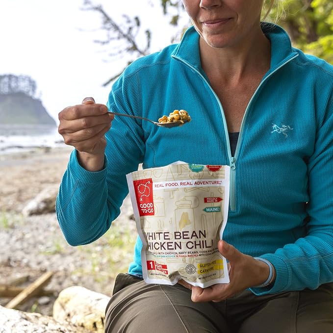 GOOD TO-GO White Bean Chicken Chili (6-Pack of Single Servings) | Camping & Backpacking Food | Just Add Water Backpacking Meals | Good To-Go Dehydrated Meals Taste Better Than Freeze Dried Food