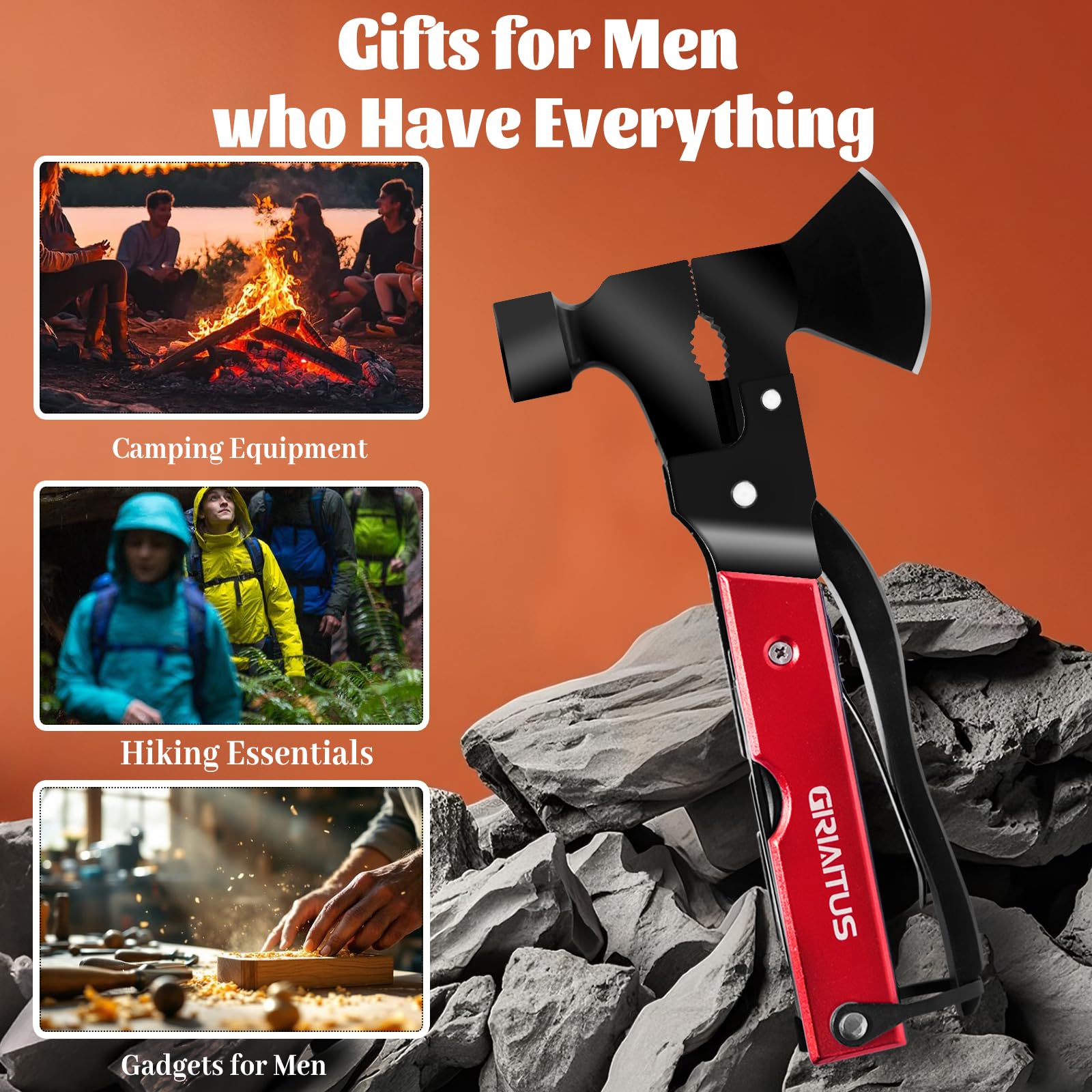 18 in 1 Multitool Camping Accessories Gifts for Men Survival Gear
