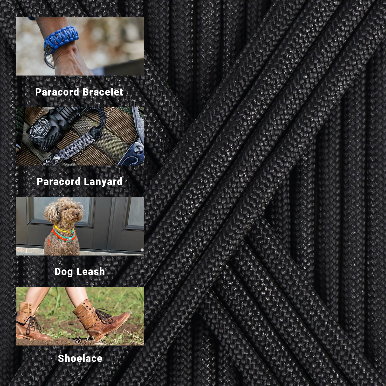 WEREWOLVES 550 Paracord Rope, 7 Strand Type III 4mm Parachute Cord