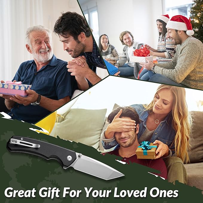 CIVIVI Brazen Folding Knife, Button Lock Pocket Knife with 3.46'' Swedish 14C28N Tanto Blade, Ultra-Grip G10 Handle, Low Profile Clip for EDC C19059C-1 (Black)