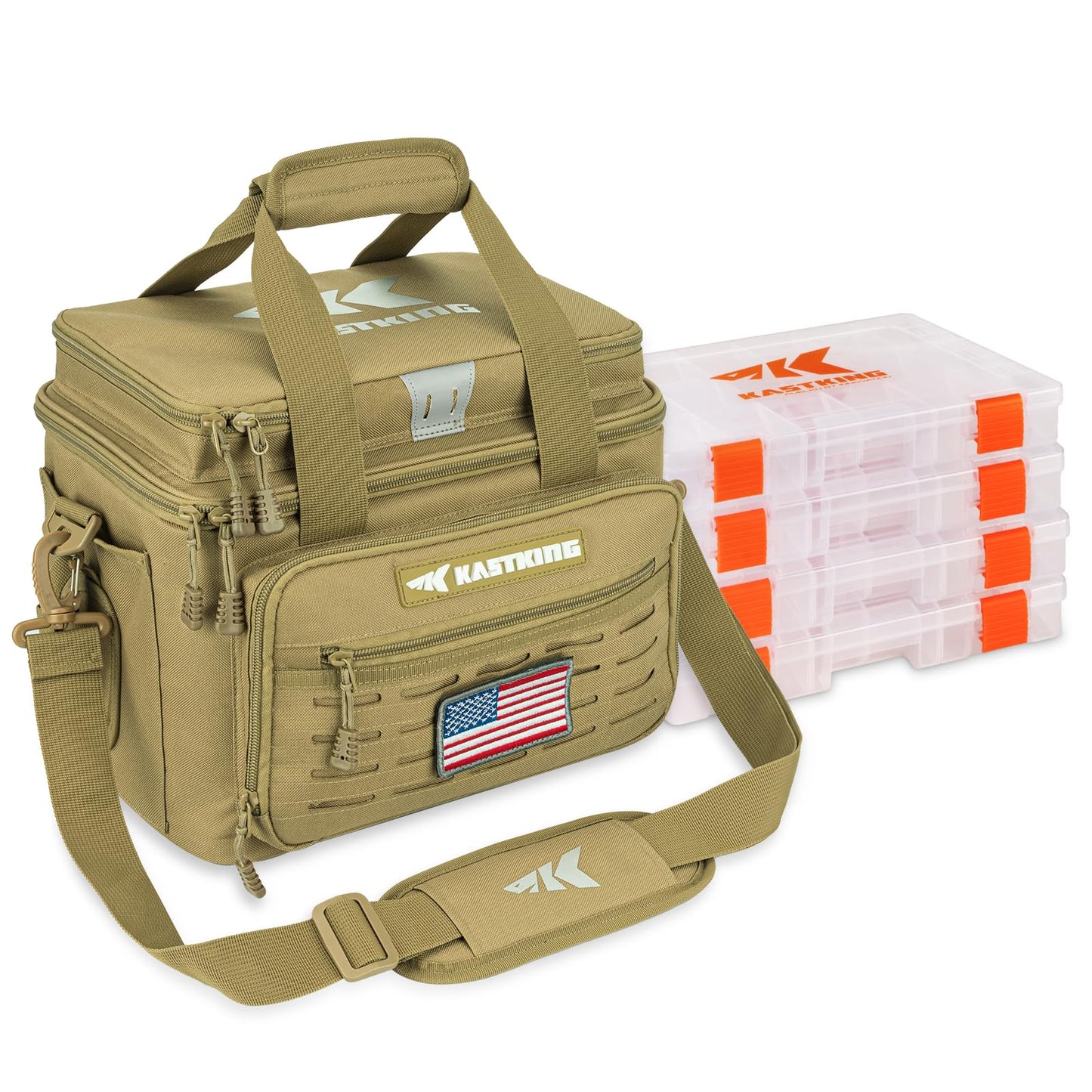 KastKing Karryall with Box Tackle Bag, Saltwater & Freshwater Gear Storage