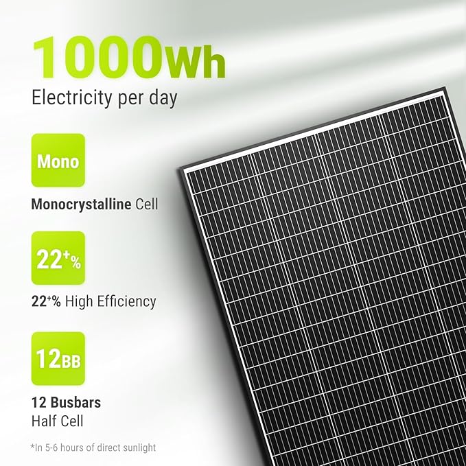 Newpowa 9BB Cell 200W Monocrystalline 200 Watt 12V Solar Panel High Efficiency RV Marine Boat Off Grid