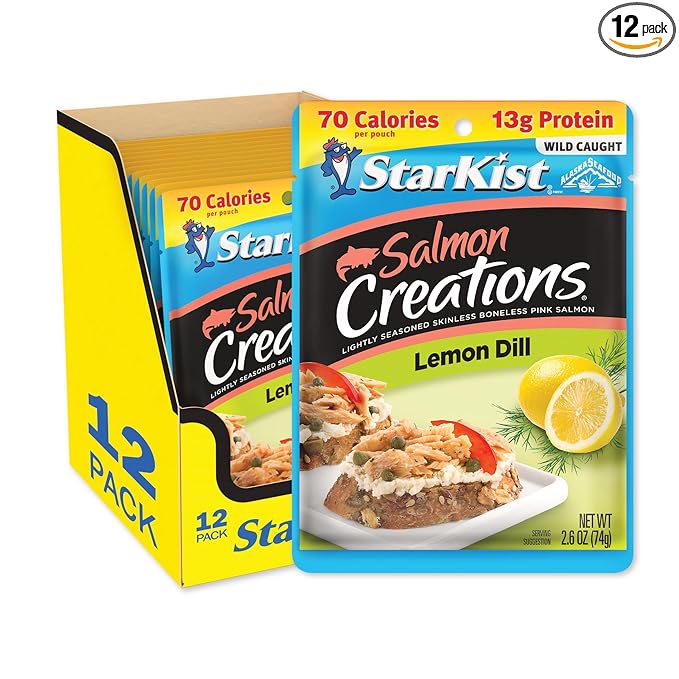 StarKist Salmon Creations Lemon Dill - 2.6 oz Pouch (Pack of 12) (Packaging May Vary)