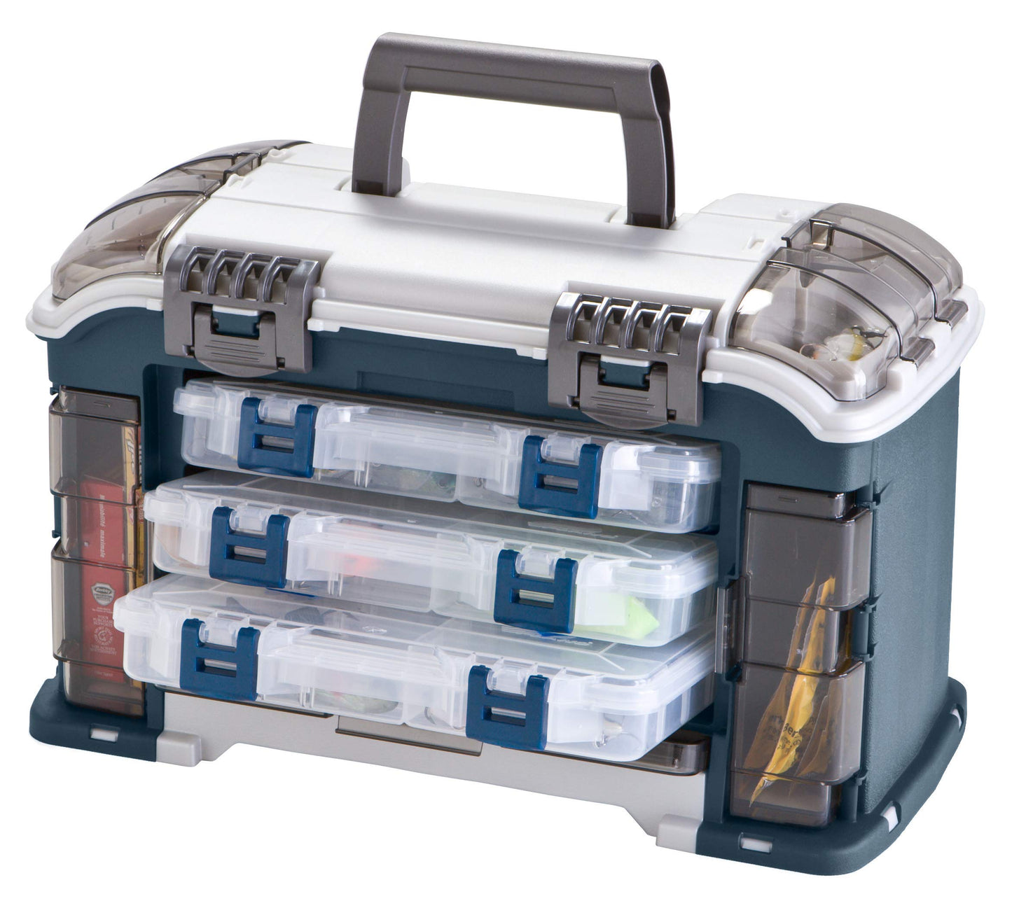 Plano Angled Tackle System with Three 3560 Stowaway Boxes, Fishing Tackle Storage, Premium Tackle