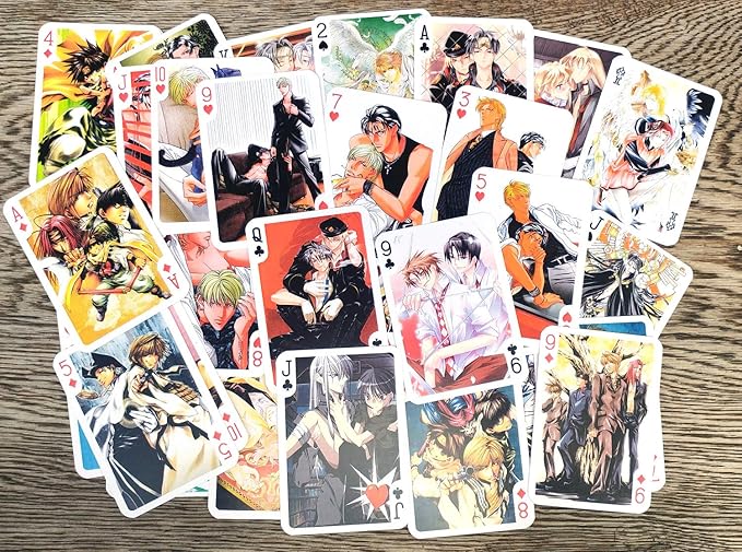 Anime Playing Cards Yaoi Collection # Poker Deck 54 Cards All Different # HIGURI YUU Sayuki Yura Youka Nitta Yaoi Manga Anime