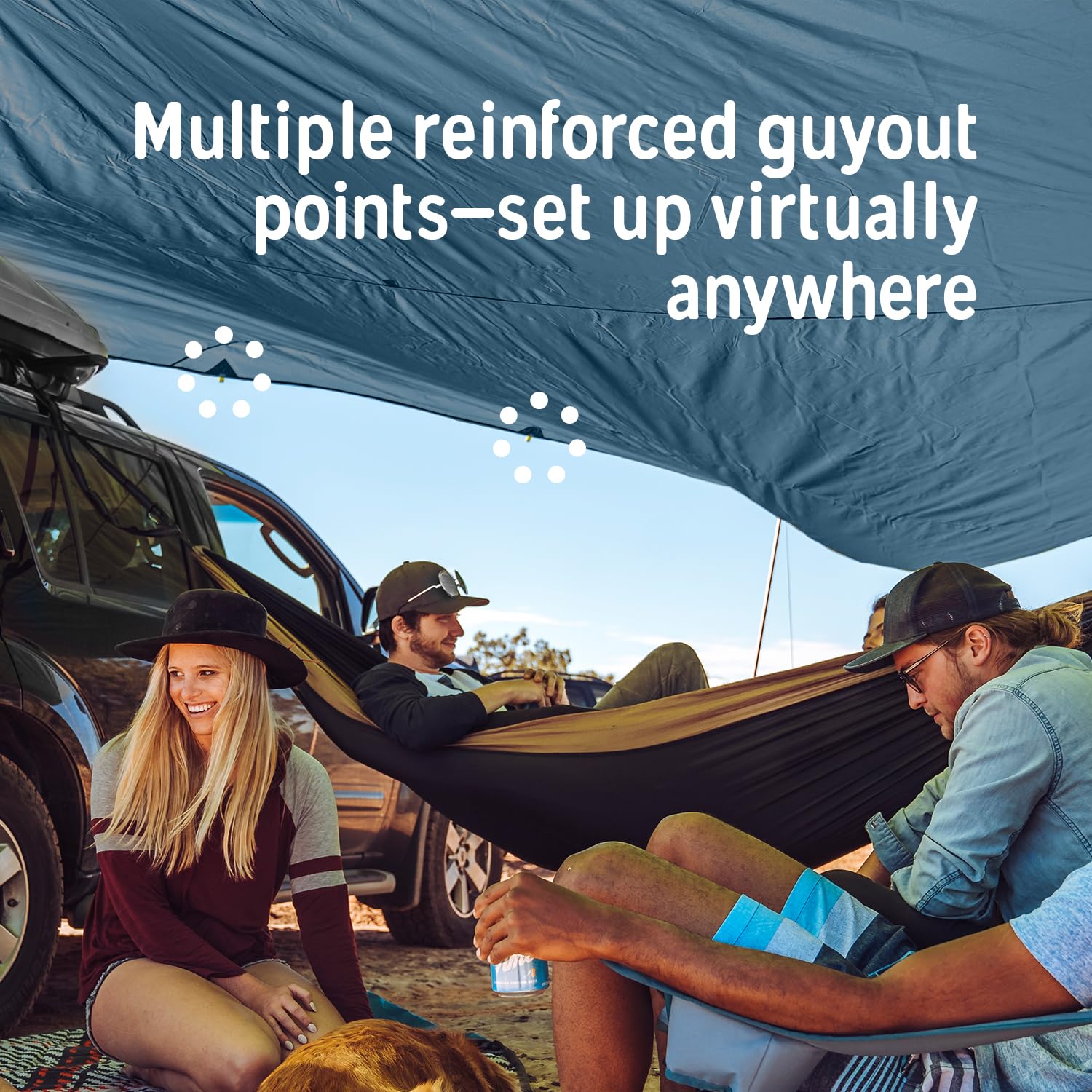 Kelty Noah’s Tarp Sun Shelter and Multi-Use Awning Rainfly, Portable Canopy UV Protection