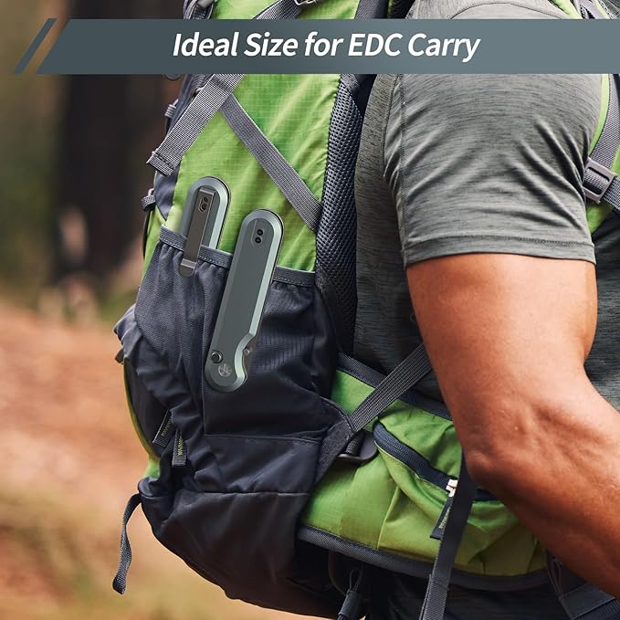 FINTISO Pocket Knife, 3" 14C28N Blade EDC Knife with Aluminum Alloy Handle, Folding Knife with Pocket Clip for Outdoor Camping, Hunting, Hiking, Survival, Parrot Series