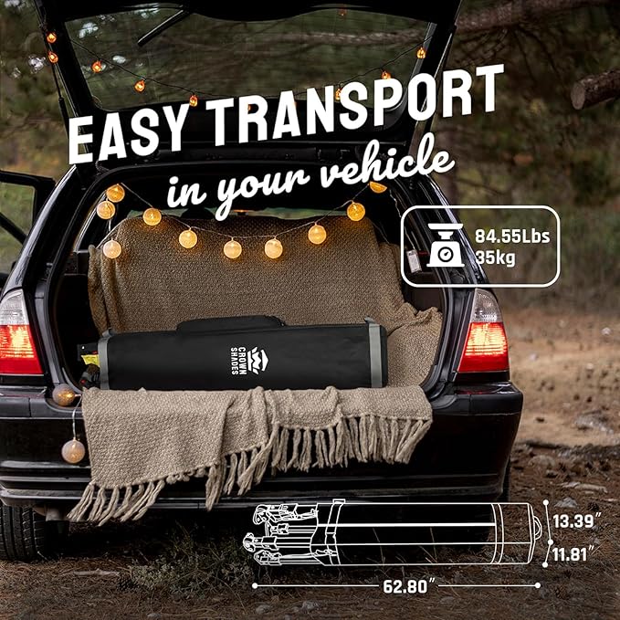 CROWN SHADES 10x15 Pop Up Canopy Tent, Thicken Frame Commercial Heavy Duty Tent, 8 Stakes & 4 Sandbags & 4 Ropes, Outdoor Canopies for Events, Parties,Blue