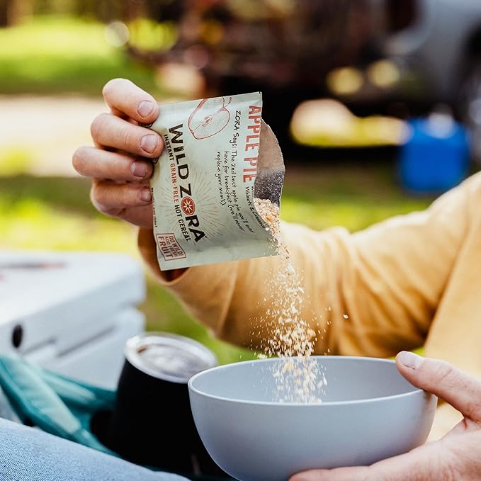 Wild Zora Instant Grain-Free Hot Cereal - Tasty Paleo Friendly Cereals, Instant Hot Meal, Breakfast to Go, Oatmeal Substitute, No Added Sugar, Grain, Dairy, or Soy, Gluten Free, 5-Pack Variety