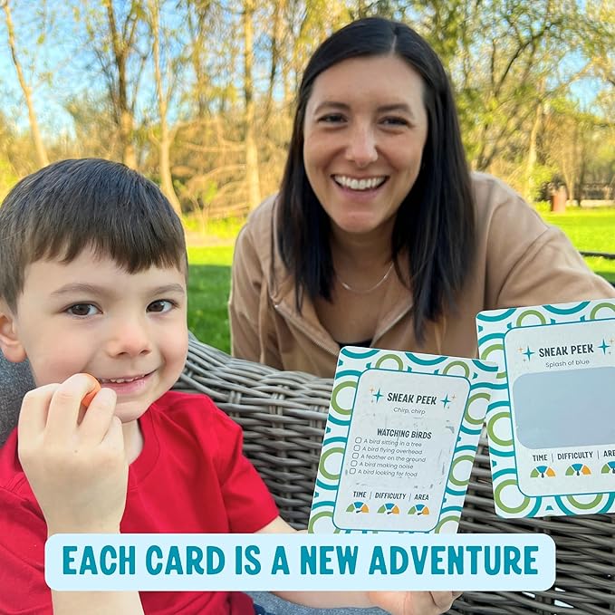 Scratch 'Ems Scavenger Hunts | 42 Scratch Off Adventure Cards - Outdoor Scavenger Hunt for Kids & Families | All Season, Reusable Scratch-Off Cards for Screen-Free Fun, Nature Activity & Camping