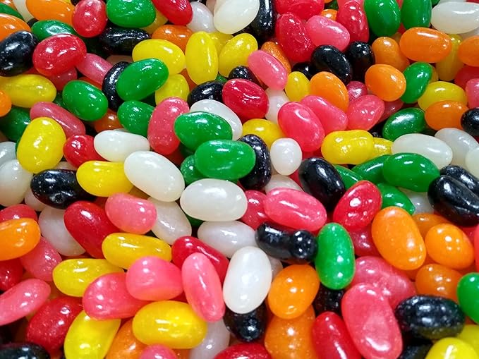 Jumbo Assorted Spiced Jelly Beans - 1 lb of Fresh Delicious Extra Large Licorice Sassafras Peppermint Clove Cinnamon Spearmint Jelly Beans