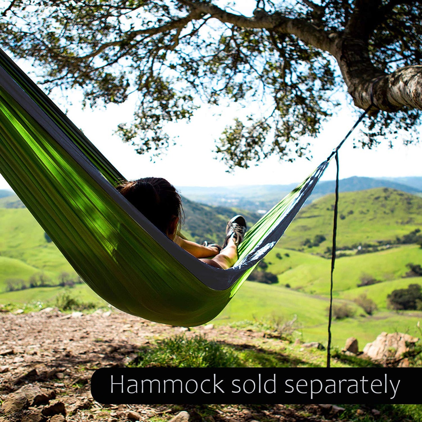 Pro Venture Hammock Straps and 2 Carabiners, 30+2 Loops, 1200lbs Breaking Strength (500lbs Rated) |