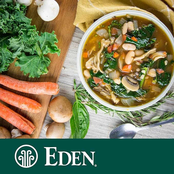 Eden Organic Great Northern Beans (White Beans), 15 oz Can (12-Pack Case), No Salt Added, Non-GMO, Gluten Free, U.S. Grown, Heat and Serve, Macrobiotic, Similar to Cannellini, Smoother