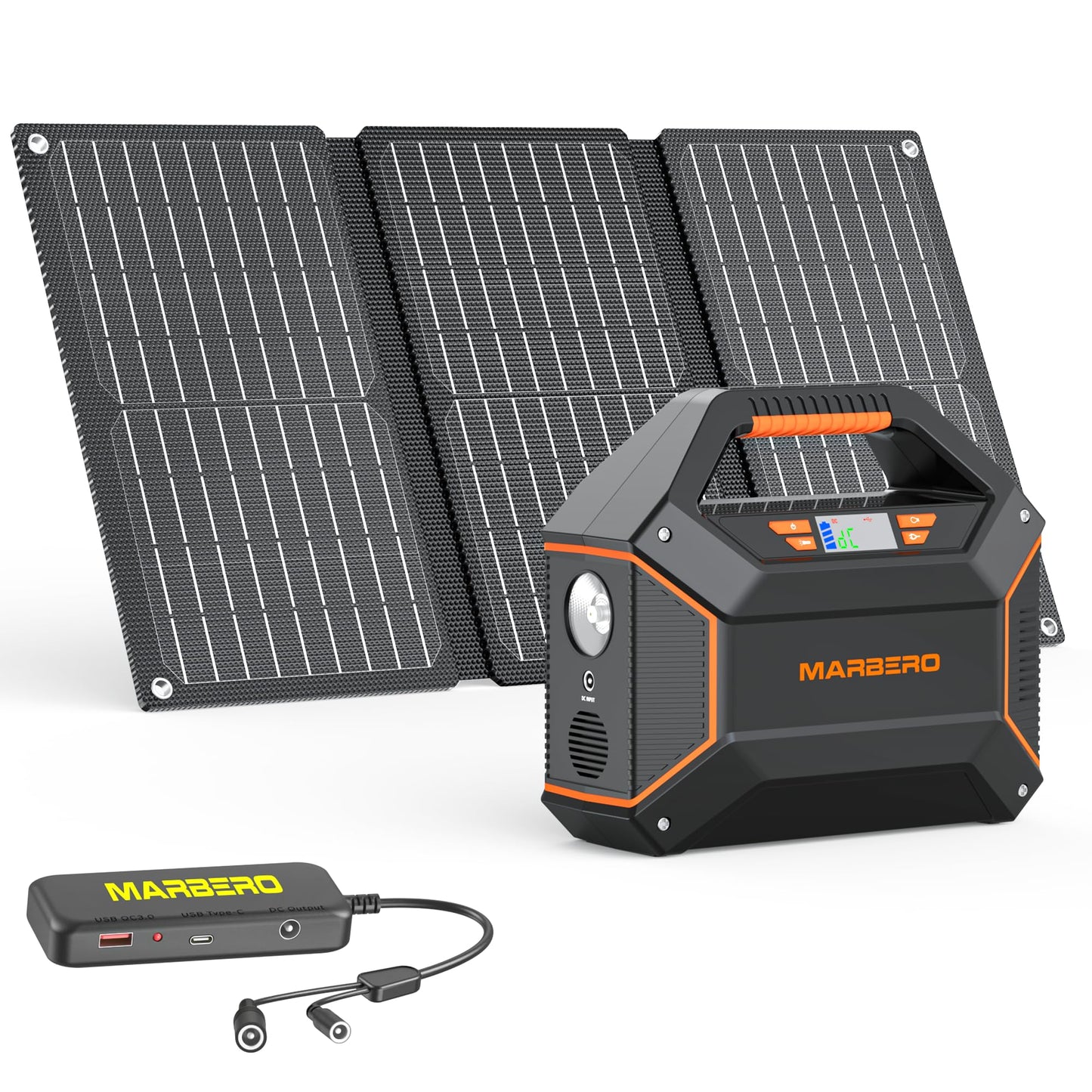 MARBERO 155Wh Solar Generator with Solar Panel Included 30W Solar Panel Kit