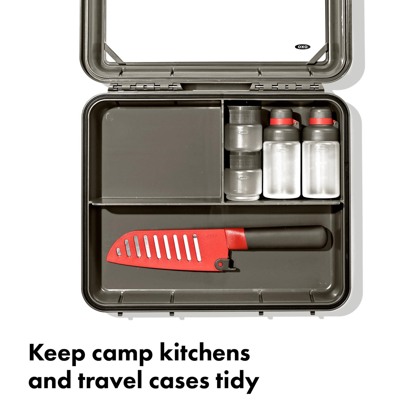 OXO Outdoor Camp Kitchen Prep Set | Camping Cooking Set | Camping Utensils Holder | Camp Cooking