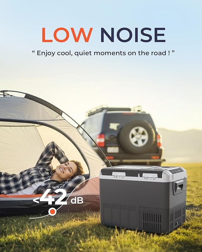 12 Volt Car Refrigerator, 37QT(35L) Electric Cooler, Dual Zone Portable Freezer with 12/24V DC & 100-240V AC, -4℉-68℉, Car Fridge for Truck Camping Travel RV Road Trips