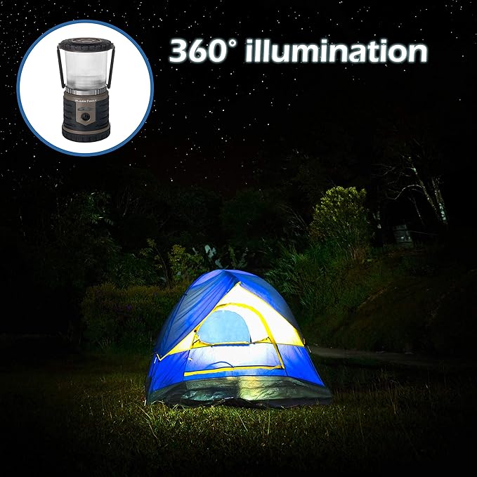 Blazin Bolt Rugged USB Rechargeable Lantern | 12000mAh Power Bank | 600 Lumen | 500 Hours of Light | 6 Modes | Camping, Emergency, Power Outage, Storm, Blizzard, Hurricane Survival