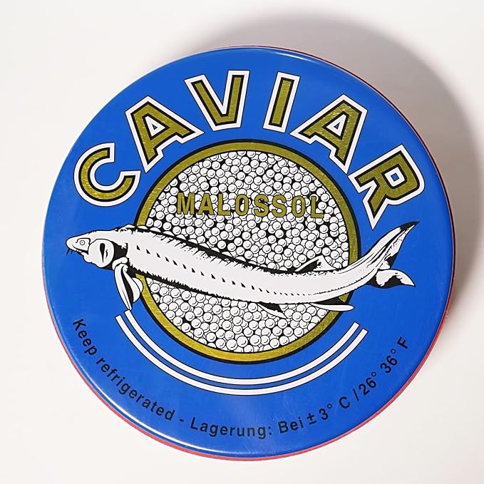 Siberian Sturgeon Black Caviar ??Original Tin ??8 Oz ??Schwarz Caviar ??Premium Imported Sturgeon Roe ??Rich, Buttery Flavor ??Luxury Black Caviar for Fine Dining & Gourmet Gifting