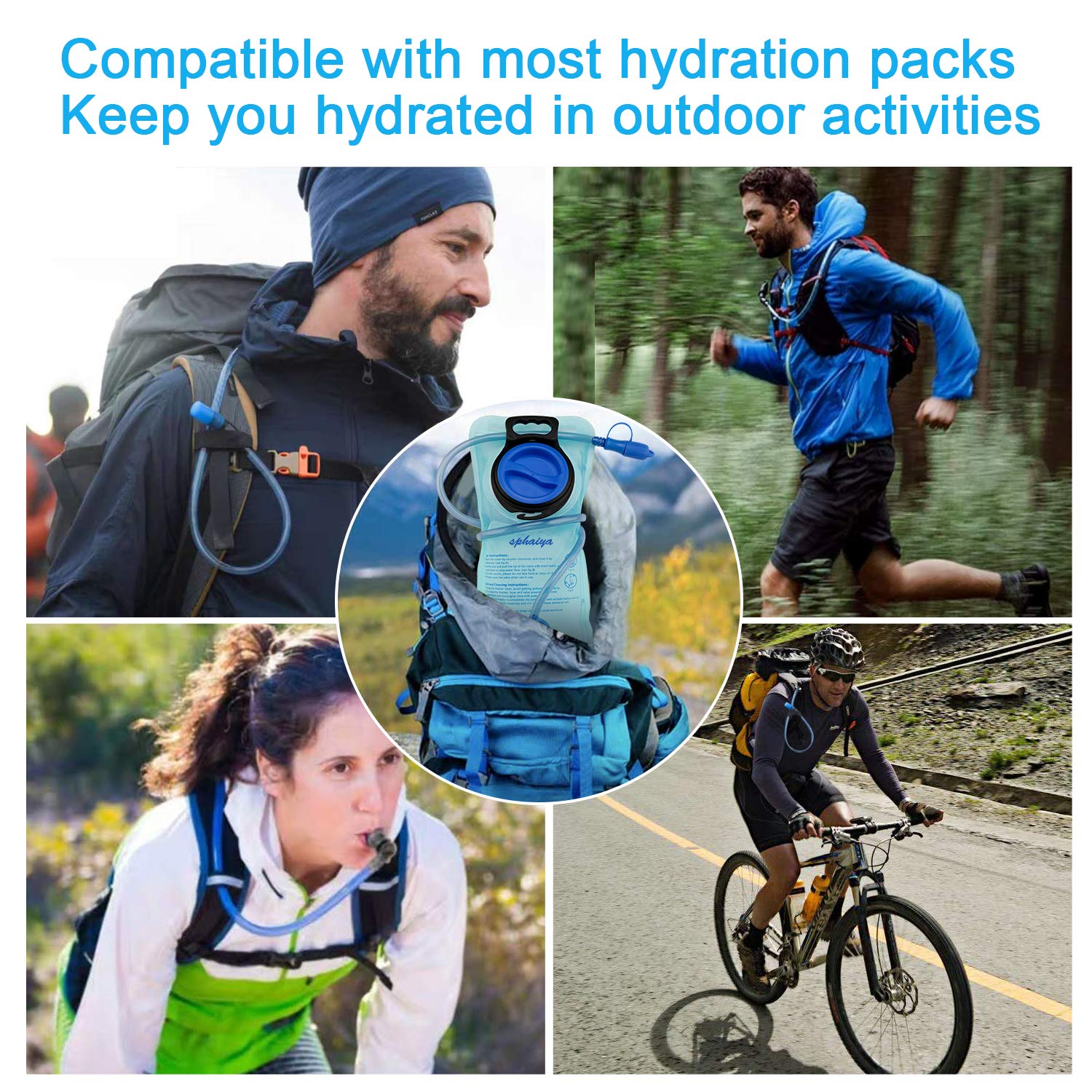 Hydration Bladder 2L-3L Water Storage Bag Reservoir,Military Hydration Pack Replacement for Hiking
