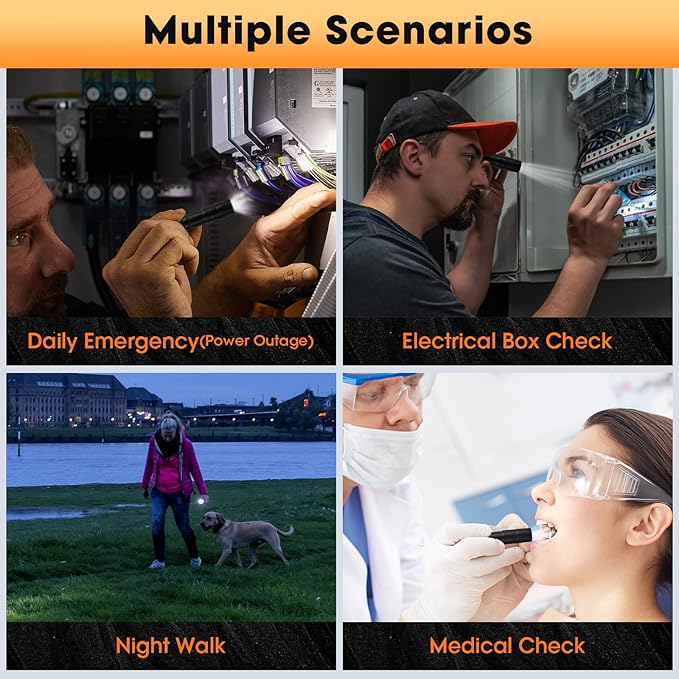 Pen Light Flashlight 10 PCS, LED Pocket Small Flashlight Torch with Clip, Mini Penlight Handheld Insepction Lights for Oudoor Camping Emergency